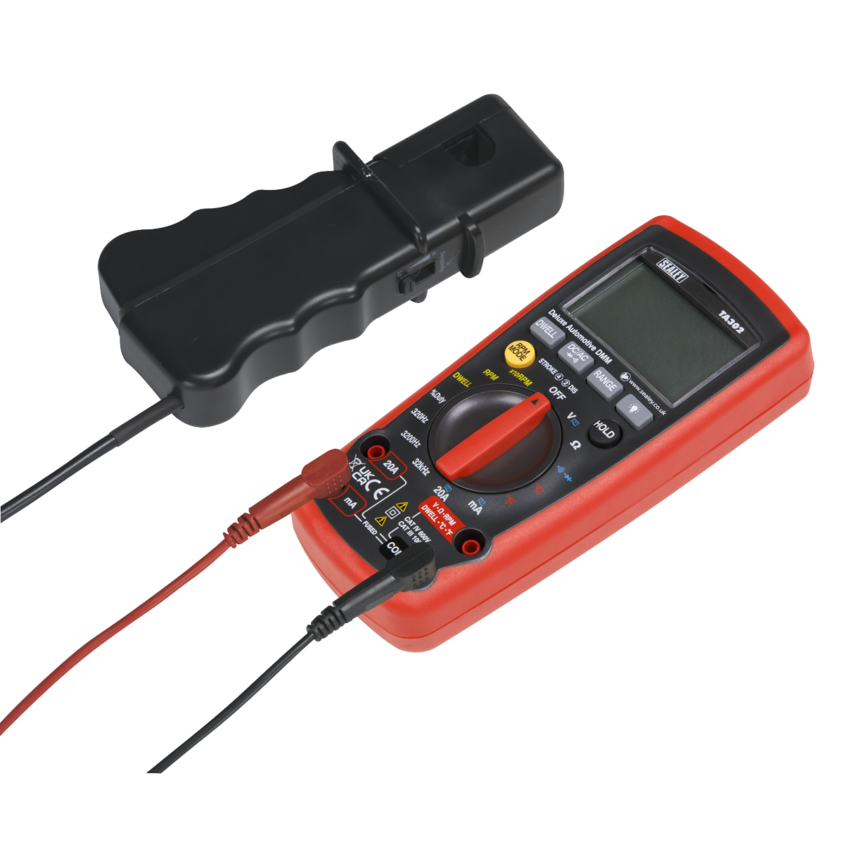 Sealey 12-Function Digital Automotive Analyser with Inductive Coupler TA302