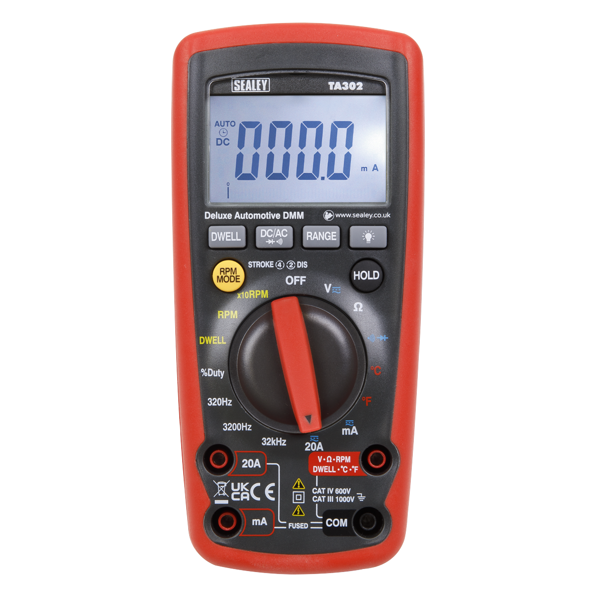 Sealey 12-Function Digital Automotive Analyser with Inductive Coupler TA302