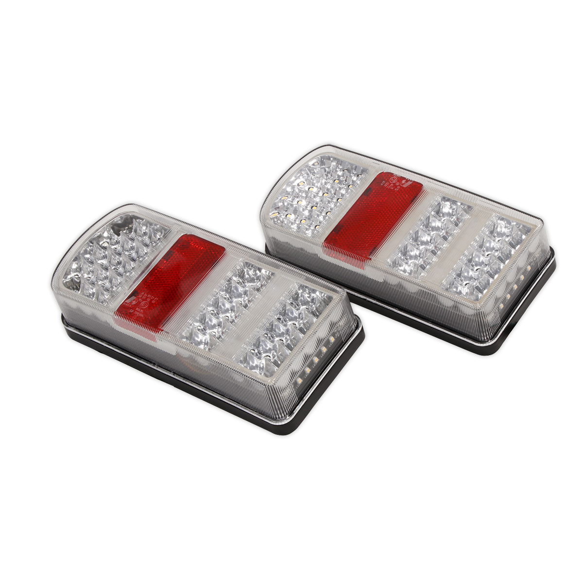 Sealey 12V LED Rear Rectangle Lamp Cluster - Pair TB19LED