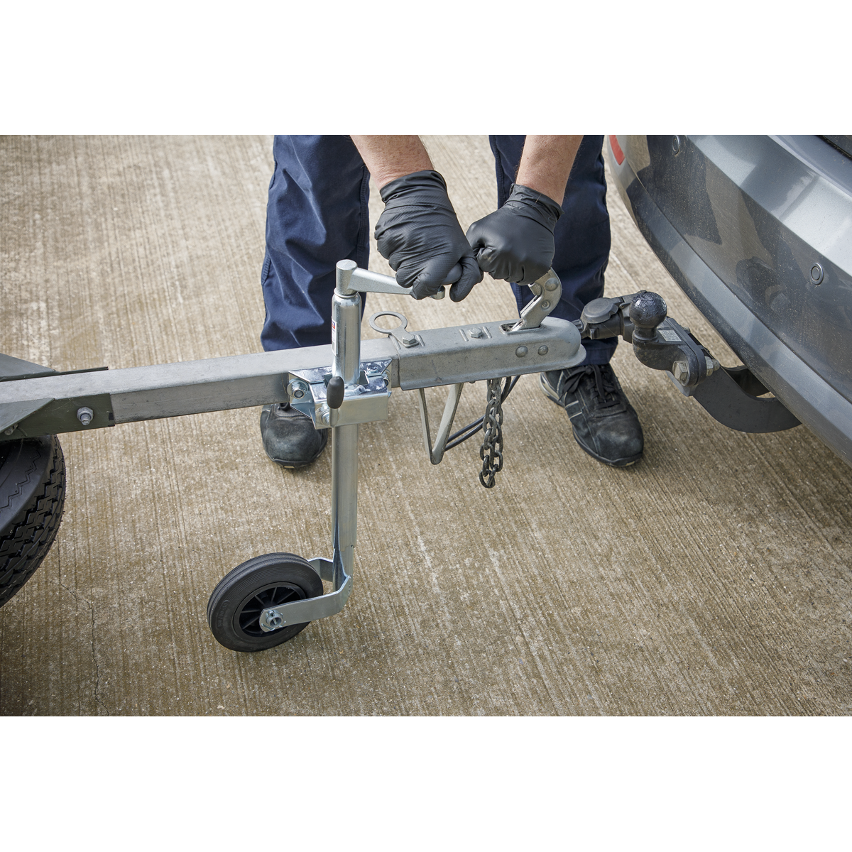 Sealey Jockey Wheel & Ø35mm Clamp - Ø150mm Solid Wheel TB371