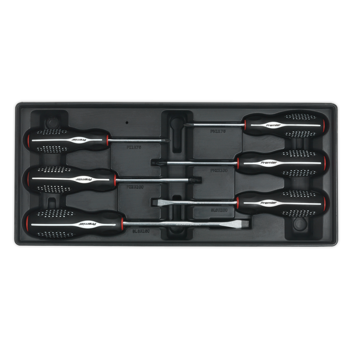 Sealey 6pc Screwdriver Set with Tool Tray TBT14