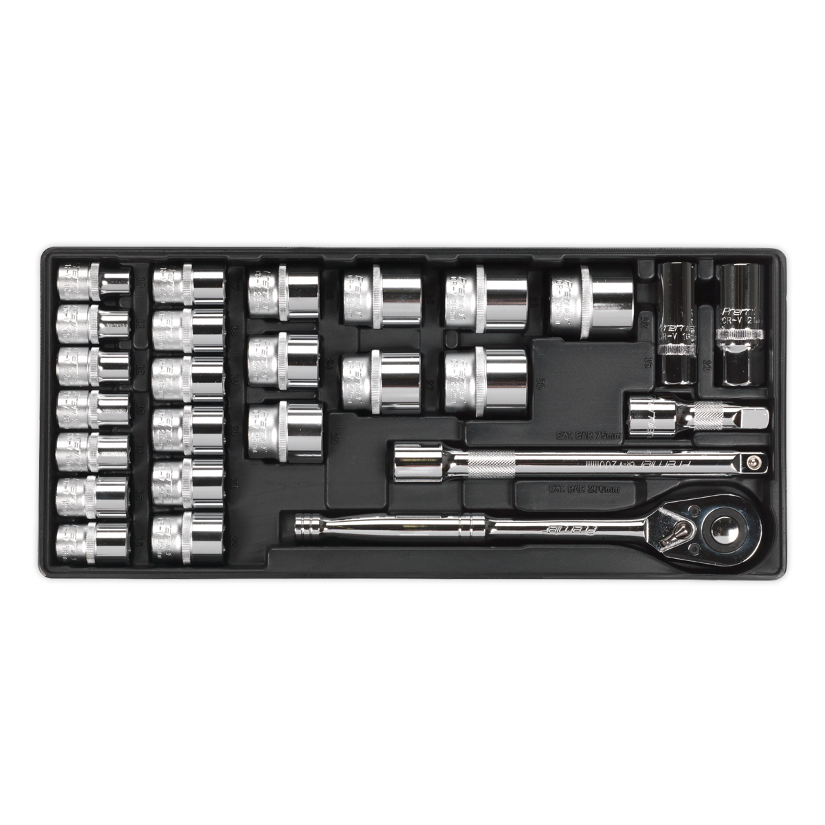 Sealey 26pc 1/2"Sq Drive Socket Set with Tool Tray TBT21
