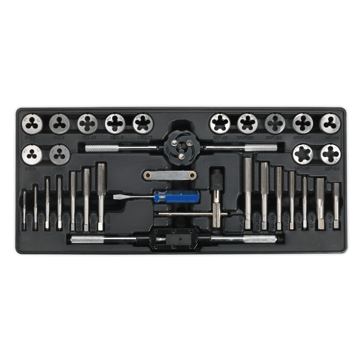 Sealey 33pc Tap & Die Set with Tool Tray TBT26