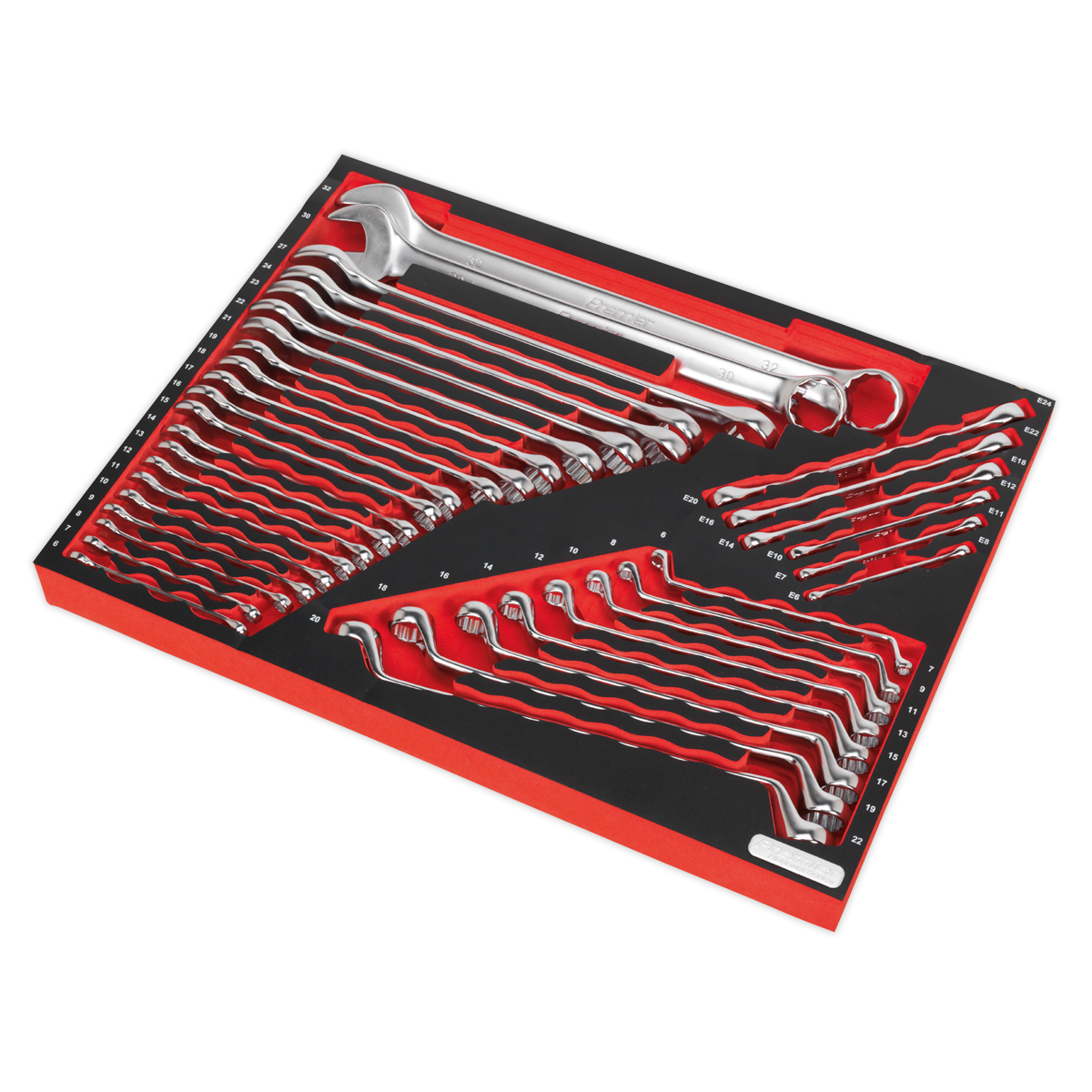 Sealey 35pc Spanner Set with Tool Tray TBTP03
