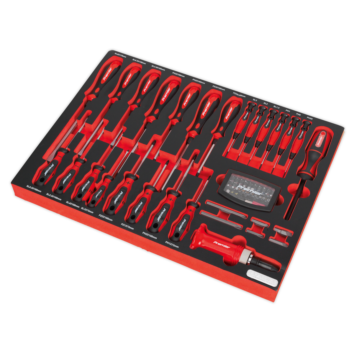 Sealey 72pc Screwdriver Set with Tool Tray TBTP04