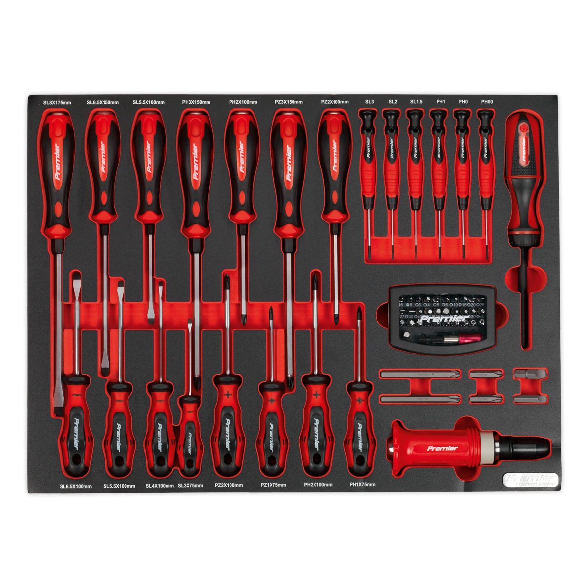 Sealey 72pc Screwdriver Set with Tool Tray TBTP04