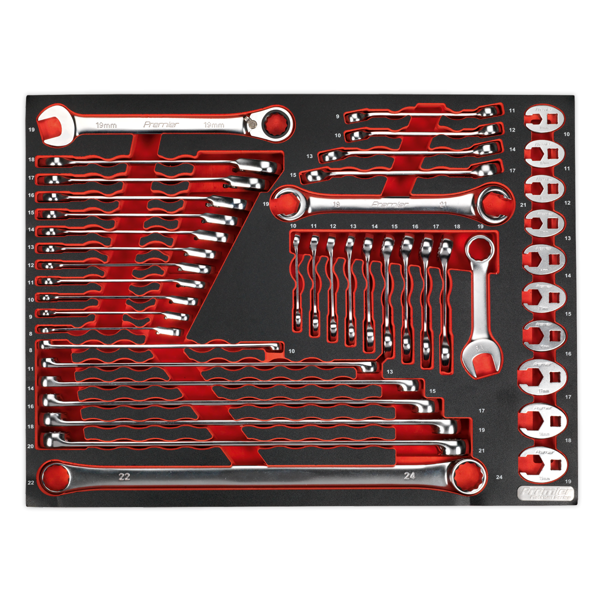 Sealey 44pc Specialised Spanner Set with Tool Tray TBTP11