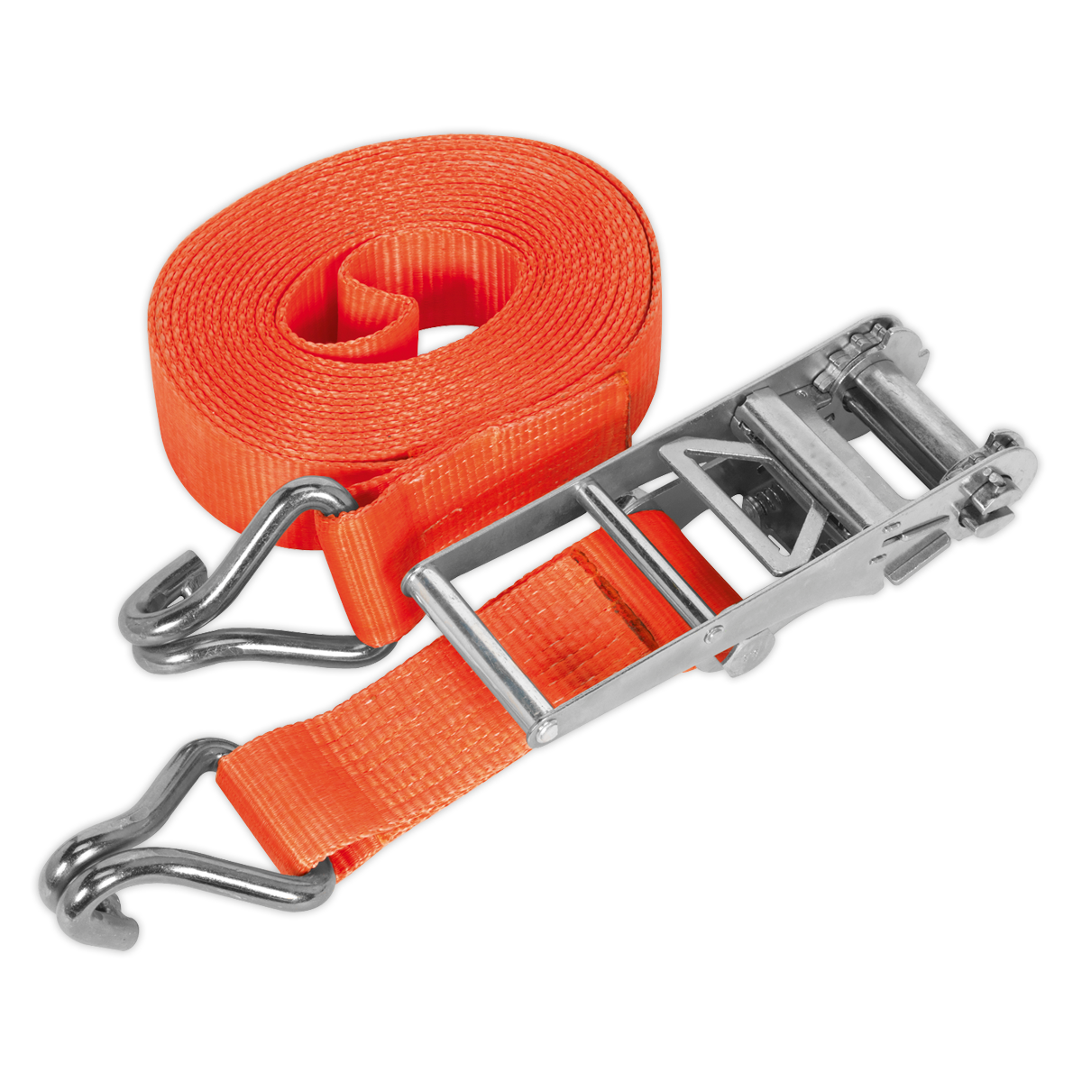 Sealey 75mm x 8m Polyester Webbing Ratchet Tie Down 10000kg Breaking Strength TD10008J