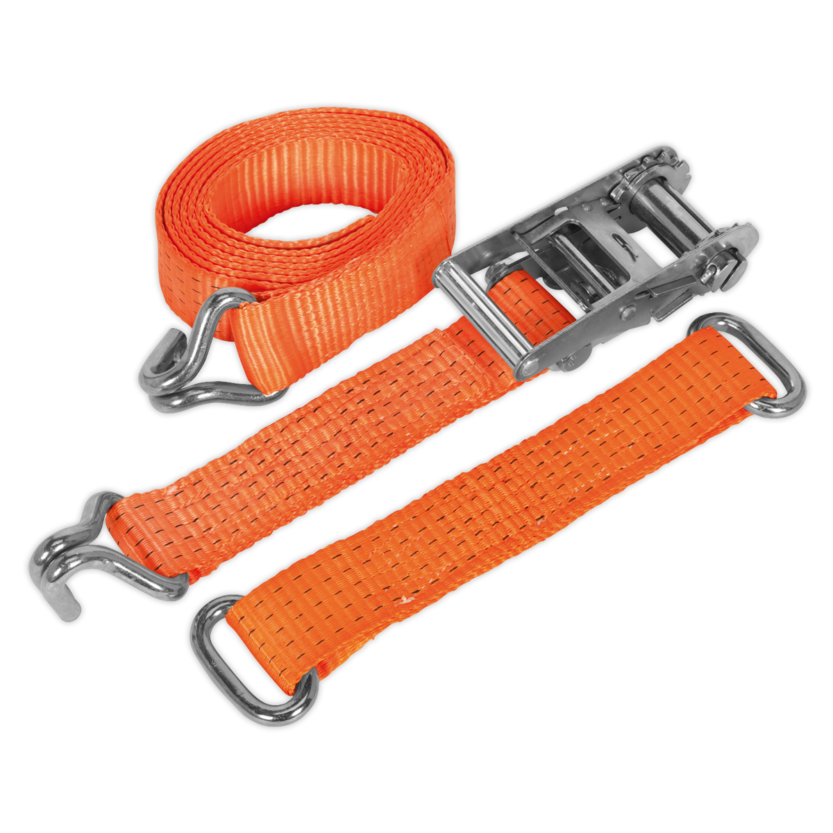 Sealey 50mm x 3m Steel Wheel Car Transporter Ratchet Tie Down 4500kg Breaking Strength TDRWS