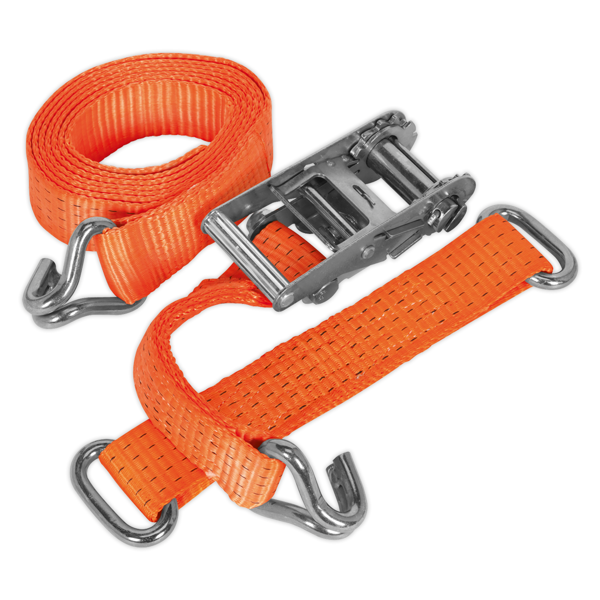 Sealey 50mm x 3m Steel Wheel Car Transporter Ratchet Tie Down 4500kg Breaking Strength TDRWS