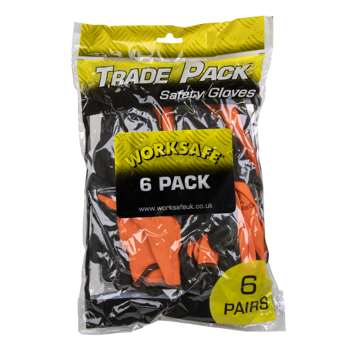 Sealey Foam Latex Grippa Gloves (Large) - Pack of 6 Pairs TSP140L/6