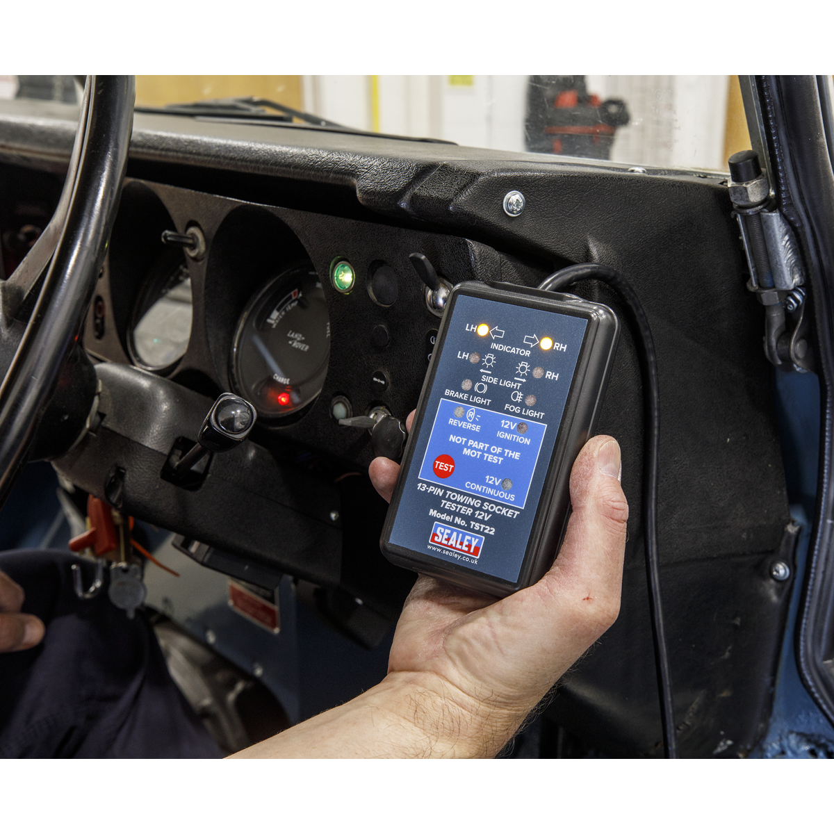 Sealey 12V 13-Pin Towing Socket Tester - DVSA Approved TST22