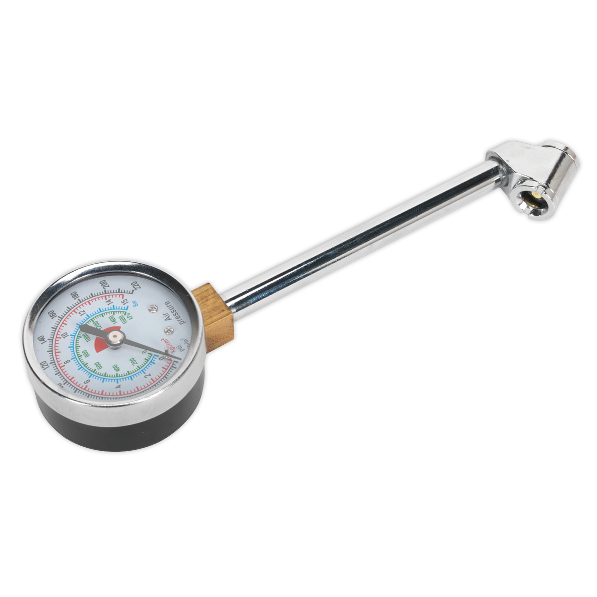 Sealey Tyre Pressure Gauge with Twin Connector TSTPG34