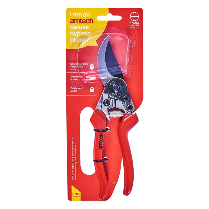 Amtech Deluxe by-pass pruner - cushion grip U0375