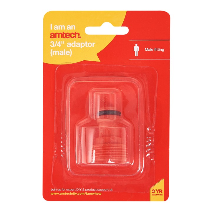 Amtech 19mm (3/4") Adaptor - male U2430