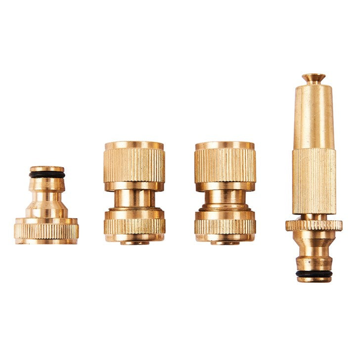 Amtech 4 Piece brass hose fitting set U2520