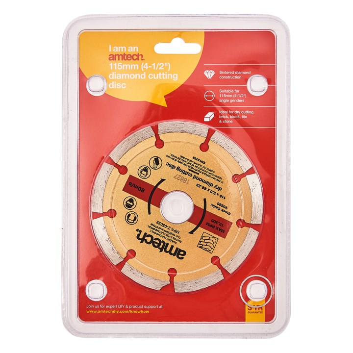 Amtech 115mm (4.5") Diamond cutting disc V0225