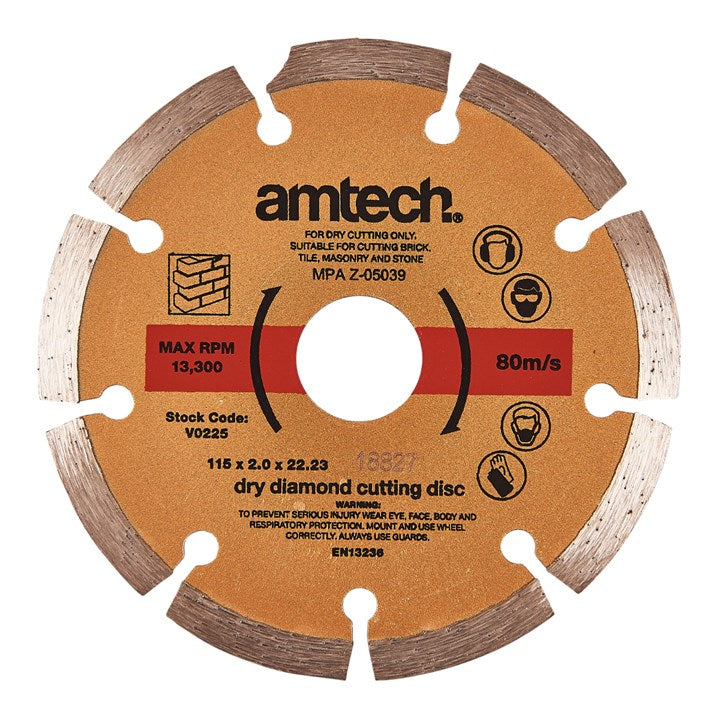 Amtech 115mm (4.5") Diamond cutting disc V0225