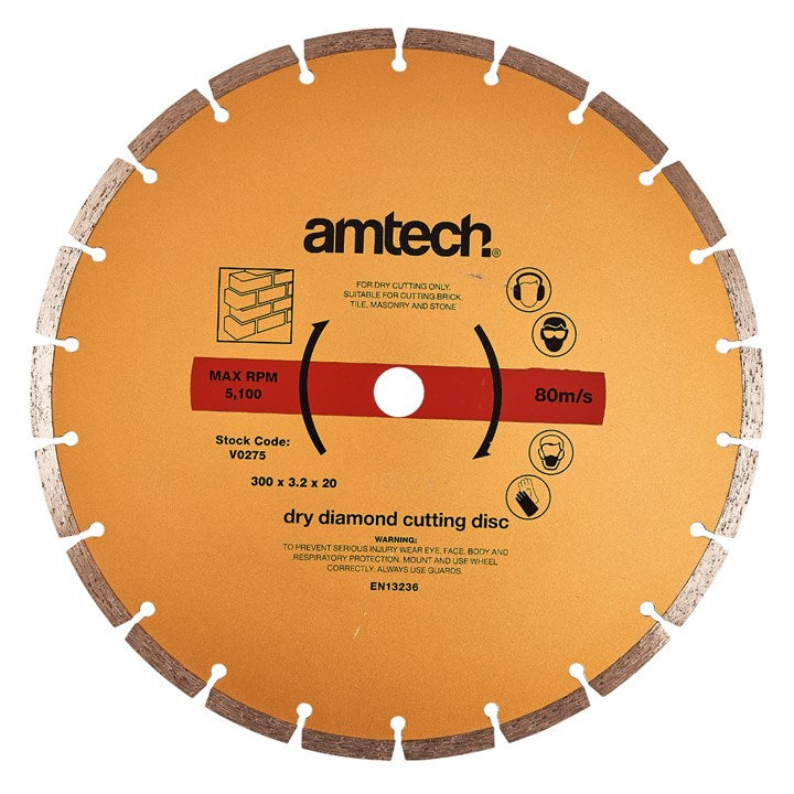 Amtech 300mm (12") Segmented diamond cutting disc V0275