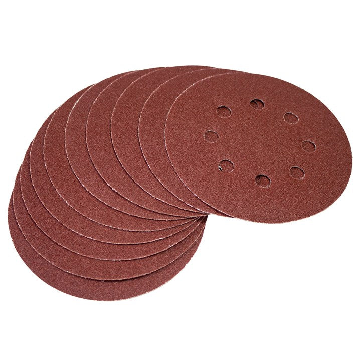 Amtech 10 x P80 grit circular sanding sheets (125mm diameter) V4085