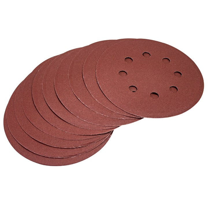 Amtech 10 x P240 grit circular sanding sheets (125mm diameter) V4095