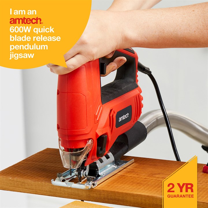Amtech 230V 600W Pendulum jigsaw with quick blade release V6135