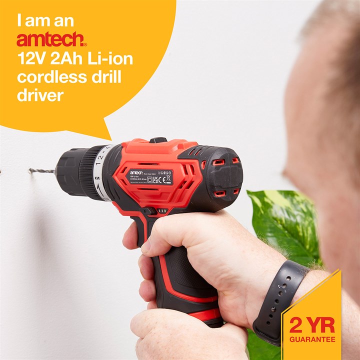 Amtech 12V 2Ah Li-ion cordless drill driver V6605