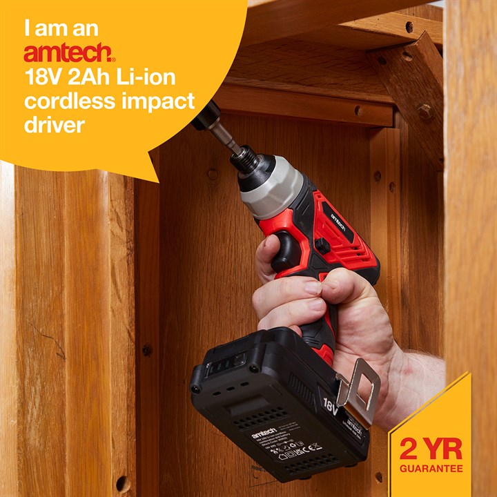 Amtech 18V 2Ah Li-ion cordless impact driver V6615