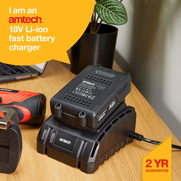 Amtech Fast charging 18V battery charger V6950