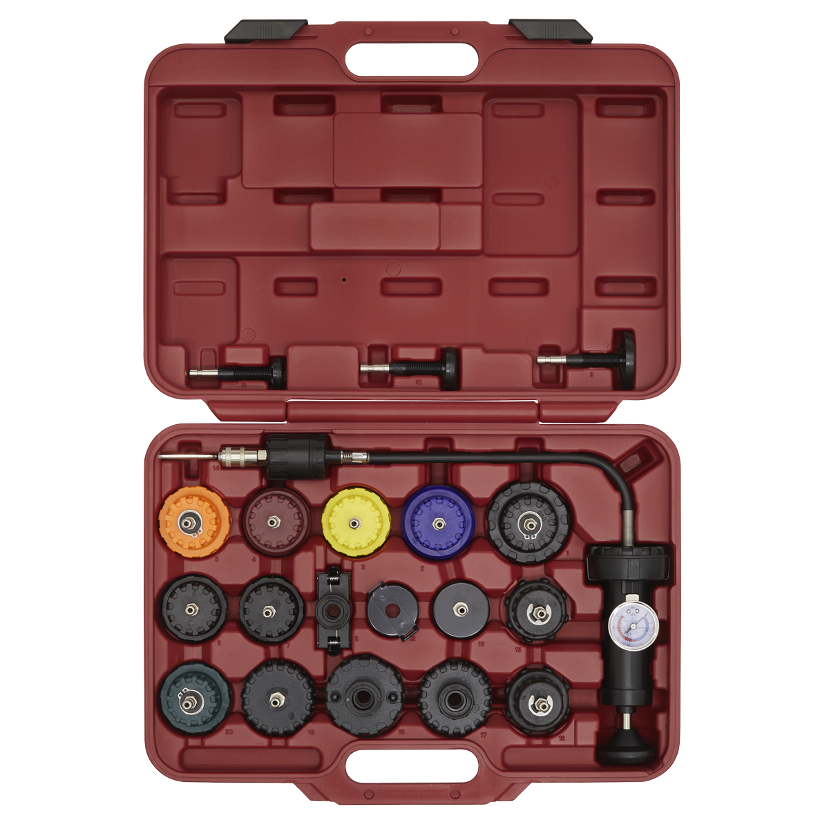 Sealey 20pc Cooling System Pressure Tester Kit VS001