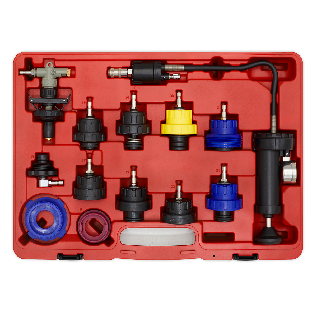 Sealey 13pc Cooling System Pressure Test Kit VS0014