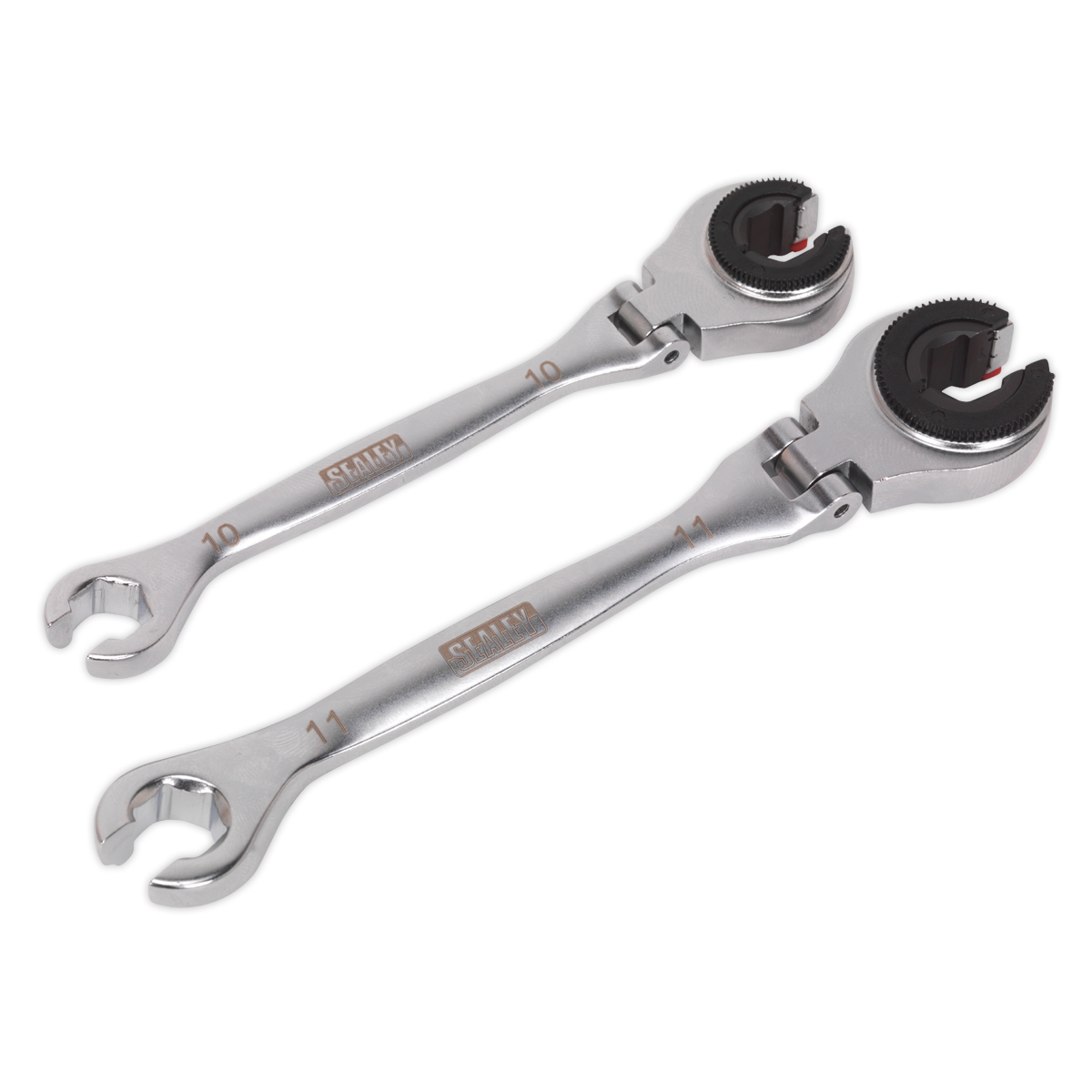 Sealey 2pc Brake Pipe Ratcheting Spanner Set VS0356