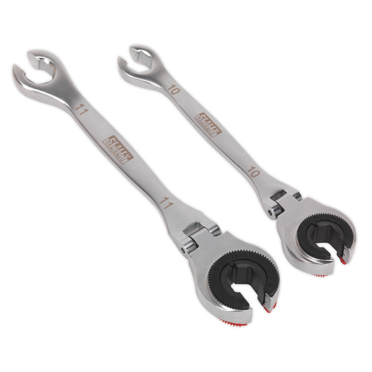 Sealey 2pc Brake Pipe Ratcheting Spanner Set VS0356