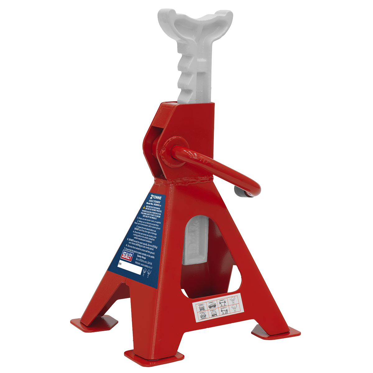 Sealey Ratchet Type Axle Stands (Pair) 2tonne Capacity per Stand VS2002