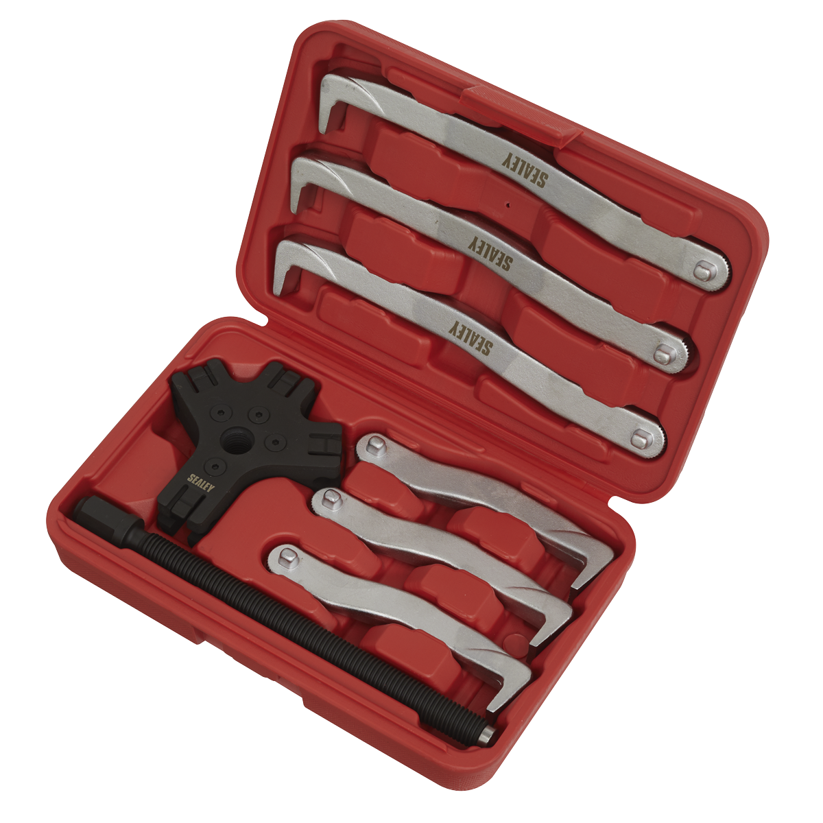 Sealey 8pc Fast Action Twin/Triple Leg Reversible Puller Set - 150 & 220mm VS83