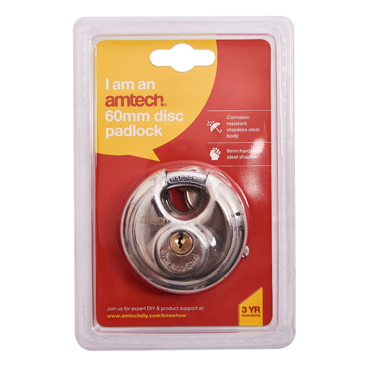Amtech 60mm Disc padlock W4150