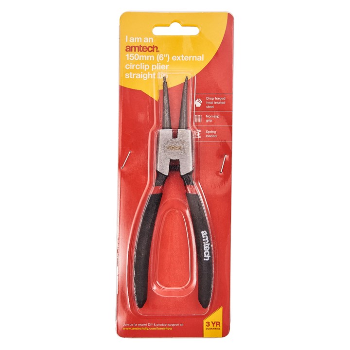 Amtech 150mm (6") Circlip plier - external straight W6000