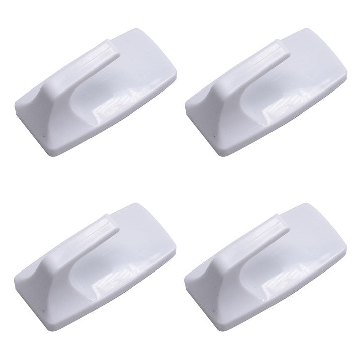 Amtech 4 Piece rectangular, removable self-adhesive hook set (2.8cm x 5.2cm) W8304