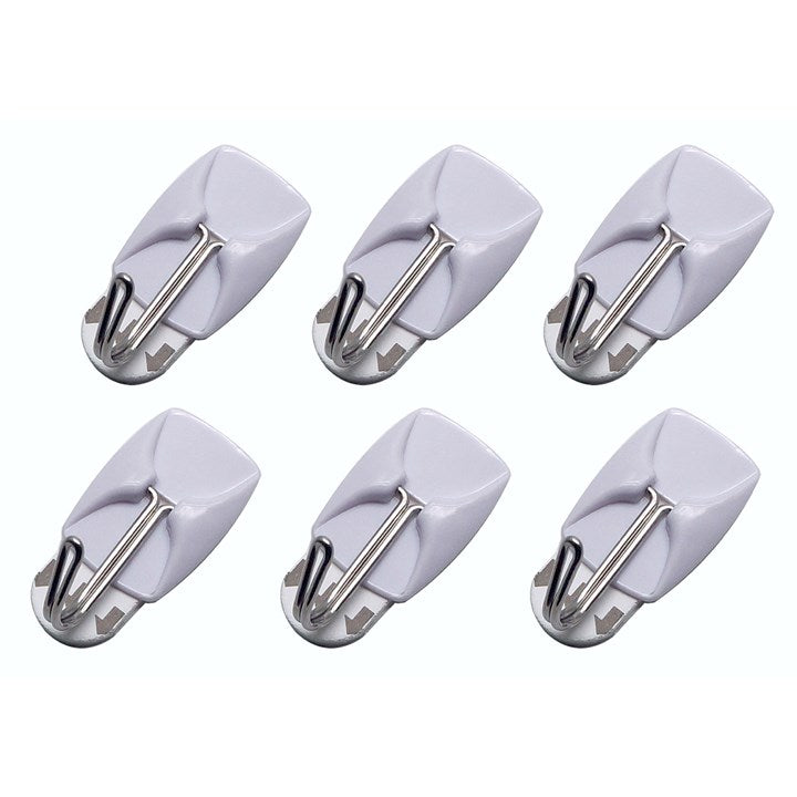 Amtech 6 Piece small, removable self-adhesive metal hook set (2.1cm x 3cm) W8306