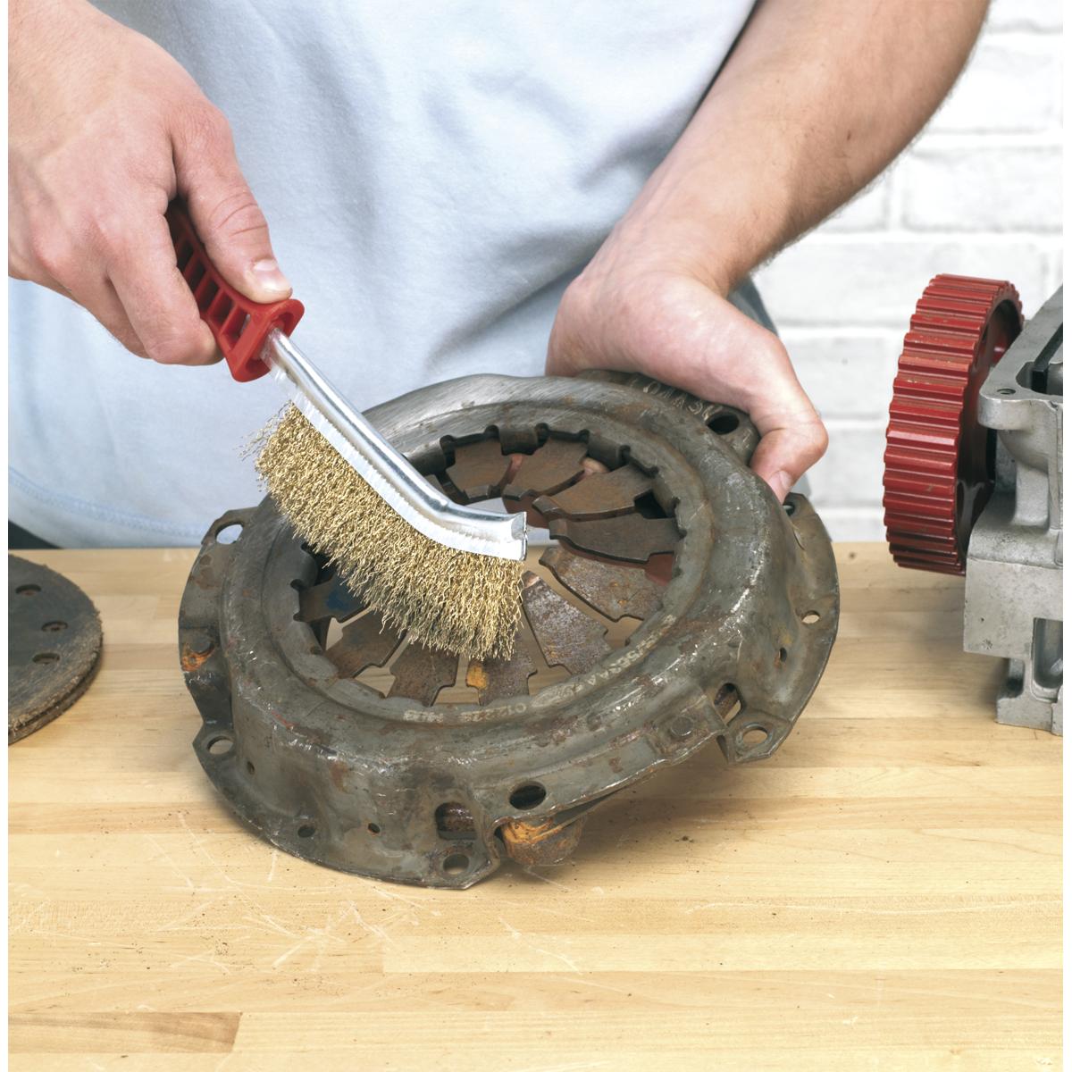 Sealey Brassed Steel Wire Brush WB05/R