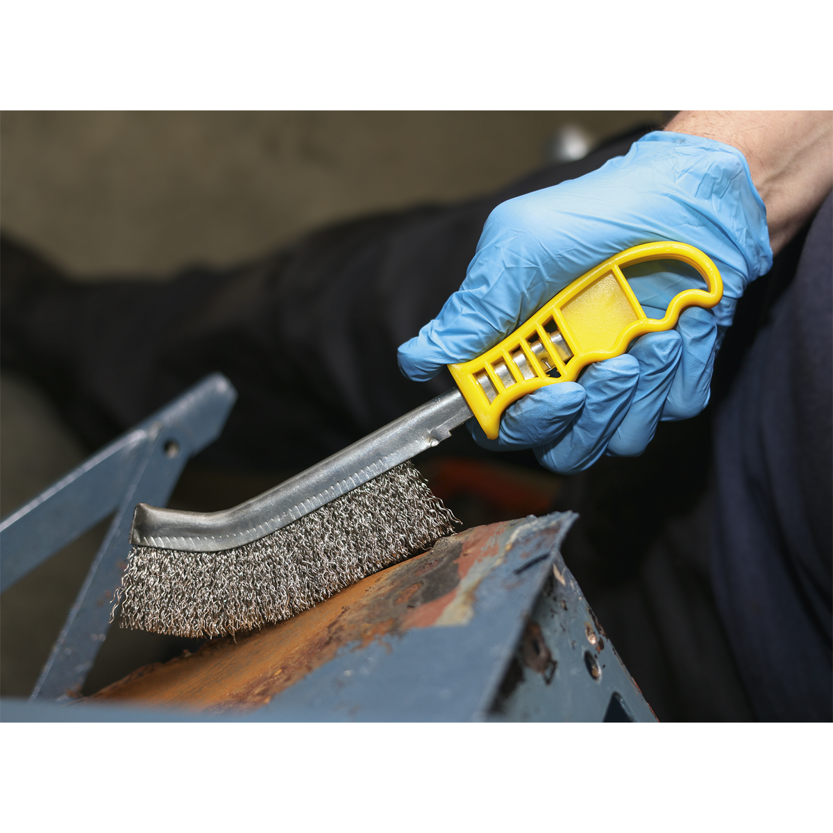 Sealey Stainless Steel Wire Brush - Plastic Handle WB05Y