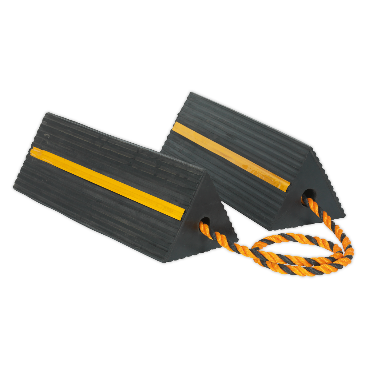 Sealey Heavy-Duty Rubber Wheel Chocks 8kg - Pair WC11