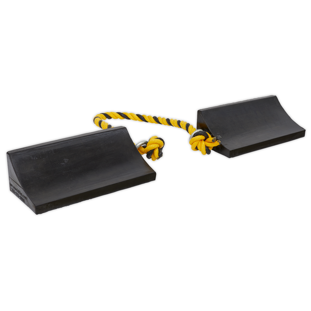Sealey Heavy-Duty Rubber Wheel Chocks - Pair WC16