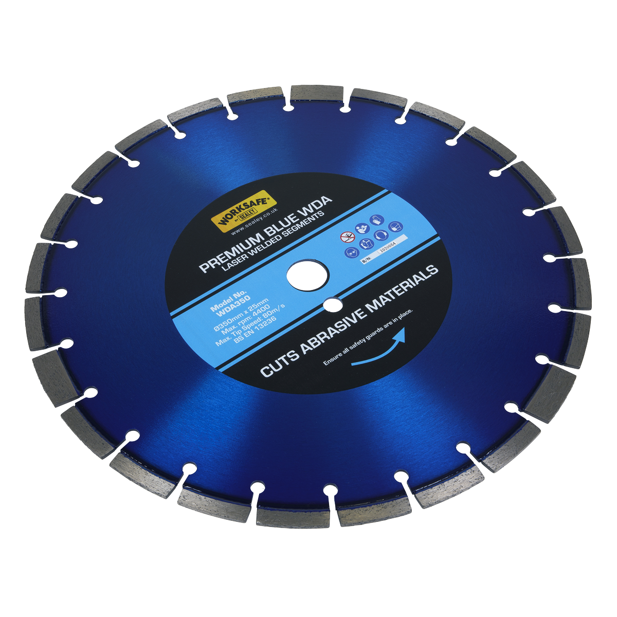 Sealey Ø350 x 25mm Premium Blue WDA Diamond Blade WDA350