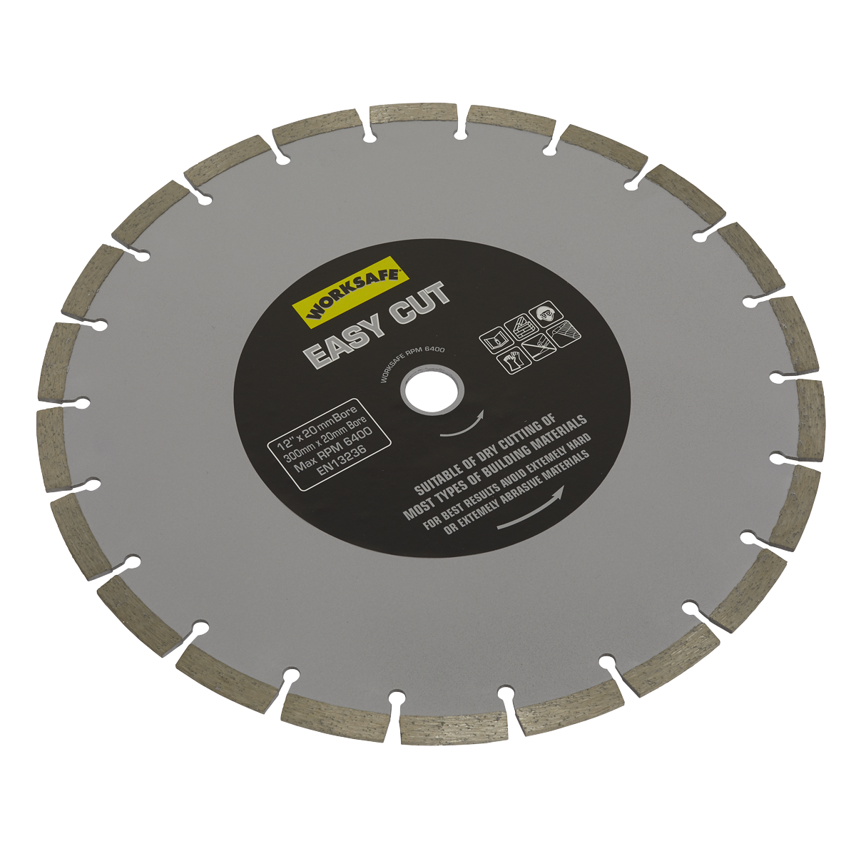 Sealey Ø300 x 20mm Silver Easy Cut Diamond Blade WDEC300/20