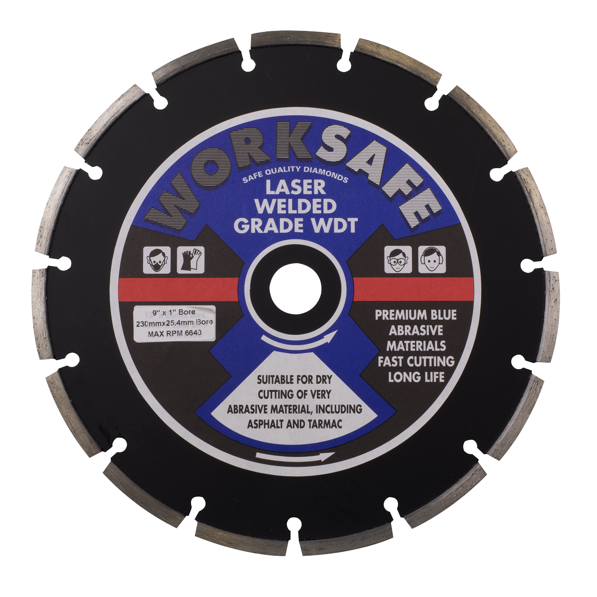 Sealey Ø230 x Ø22mm Asphalt/Tarmac Diamond Blade WDT230