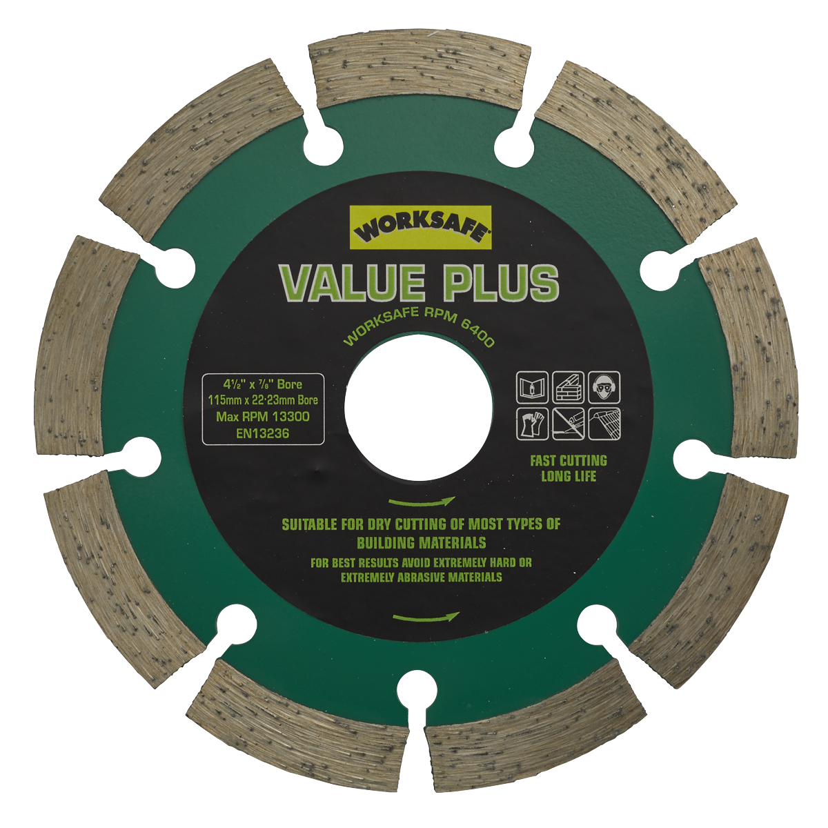 Sealey Ø115 x 22mm Value Plus Diamond Blade WDVP115