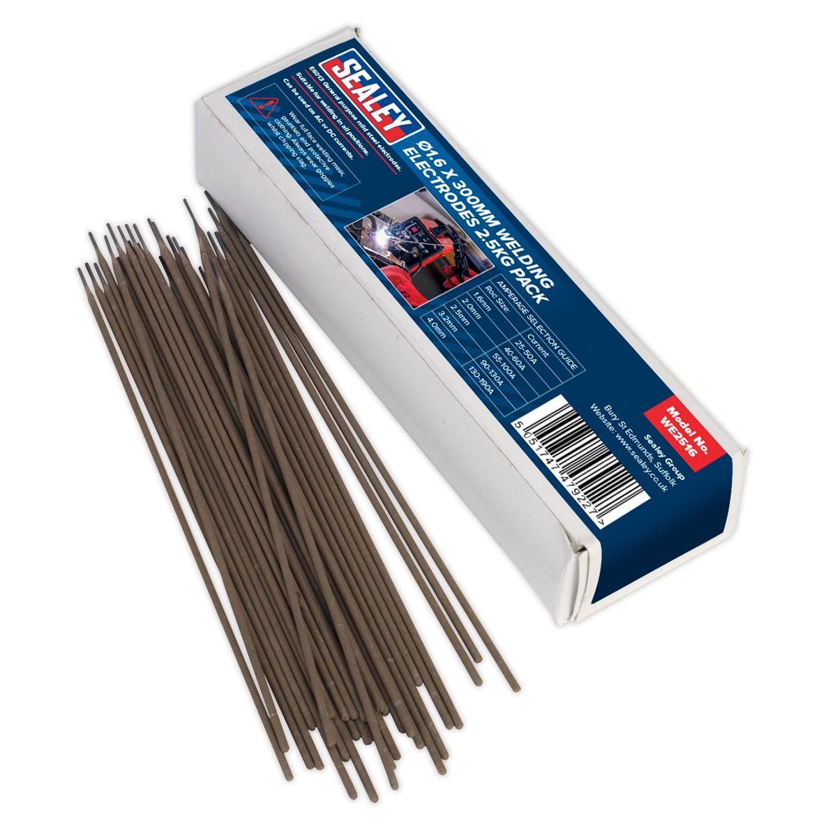 Sealey Ø1.6 x 300mm Welding Electrodes 2.5kg Pack WE2516