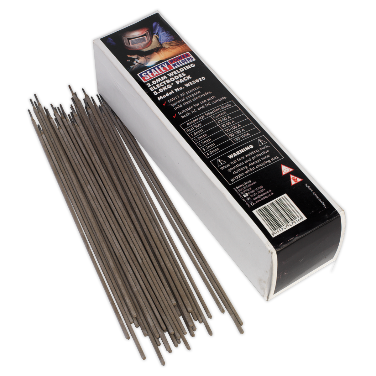 Sealey Ø2 x 300mm Welding Electrodes 5kg Pack WE5020