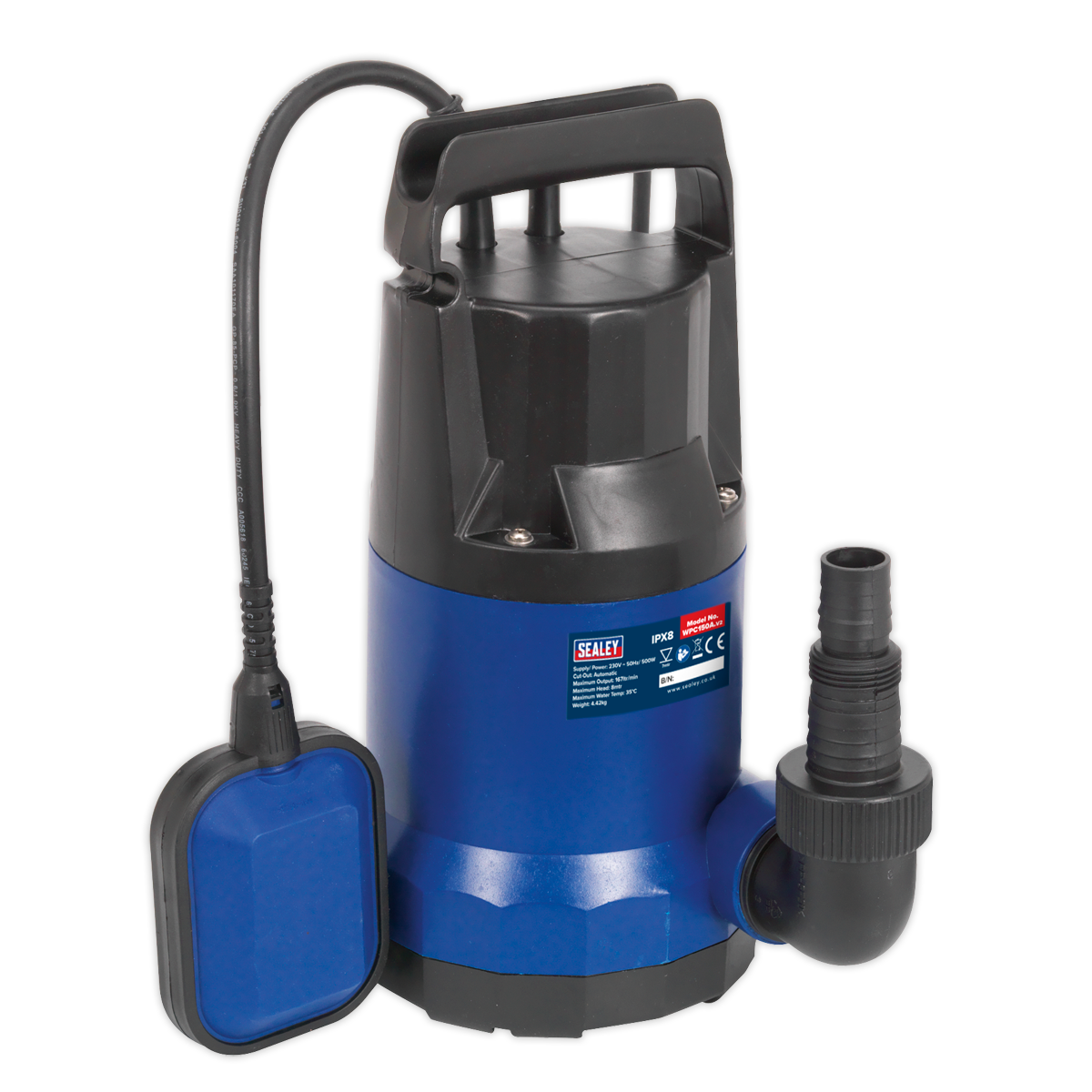 Sealey 167L/min Automatic Submersible Water Pump WPC150A